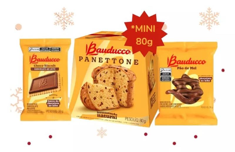Lembrança Bauducco Mini Panetone Presente De Natal Ano Novo Imagem de Lembrança Bauducco Mini Panetone Presente De Natal Ano Novo
