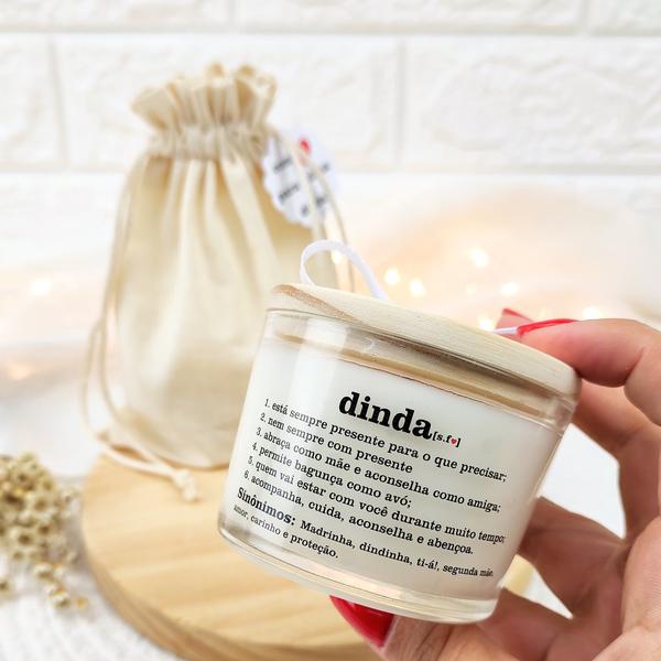 Lembrancinha de batizado para padrinhos vela aromática 100g saco algodão - BIA ART'S LEMBRANCINHAS Imagem de Lembrancinha de batizado para padrinhos vela aromática 100g saco algodão