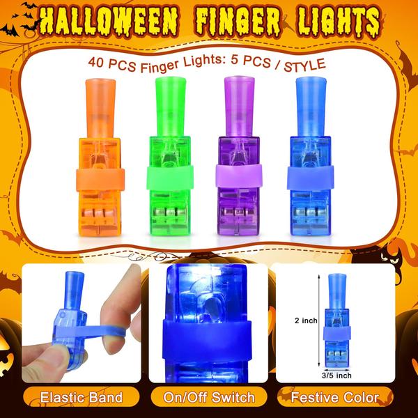 Imagem de Lembrancinhas de festa de Halloween Finger Lights para crianças x40 Malhaii