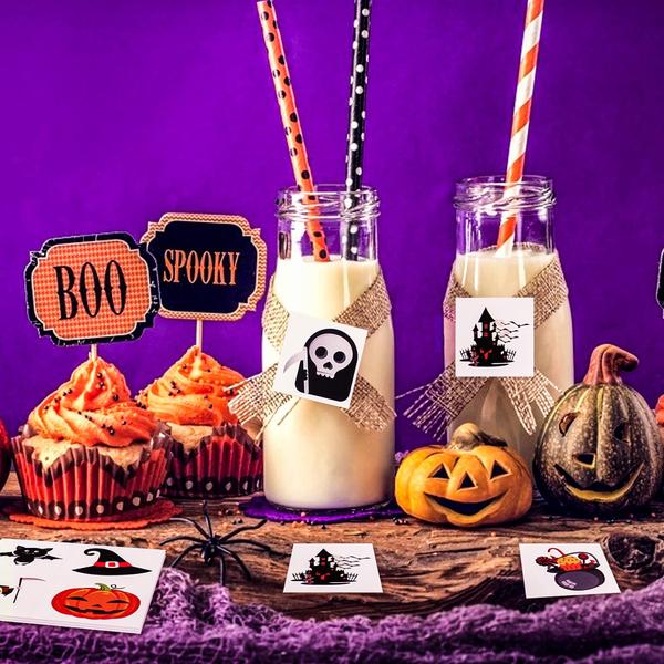 Imagem de Lembrancinhas de festa de Halloween Max Fun, 192 peças, brinquedos, selos e adesivos