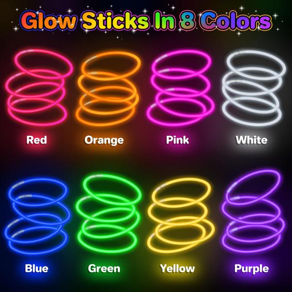 Imagem de Lembrancinhas de festa Glow Sticks SpringFlower, 100 peças para crianças/adultos