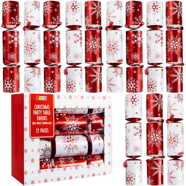 Imagem de Lembrancinhas de festa JOYIN Snowflake Design, 10 polegadas, pacote com 12 unidades de Natal