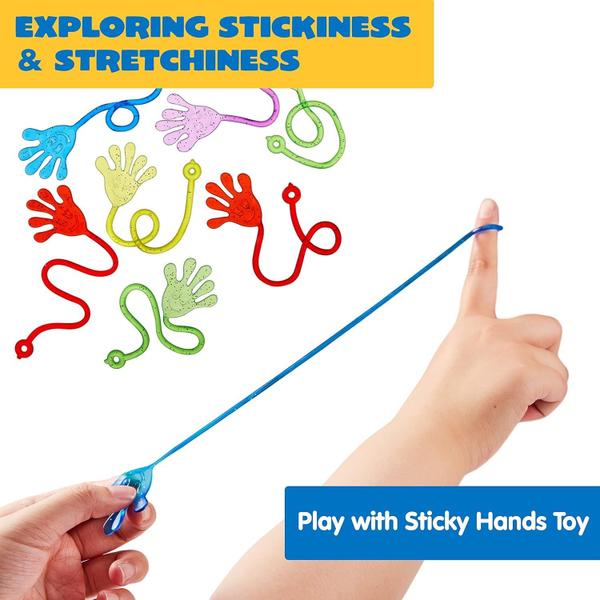 Imagem de Lembrancinhas de festa JOYIN Sticky Hands 48 unidades para crianças, 8 cores