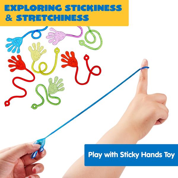 Imagem de Lembrancinhas de festa Sticky Hands JOYIN 48 unidades para crianças com 8 cores