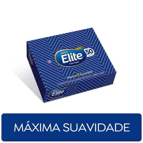 Imagem de Lenço de Papel Softys Elite Folha Dupla 50 unidades