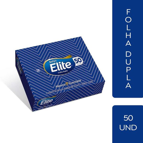 Imagem de Lenço de Papel Softys Elite Folha Dupla 50 unidades