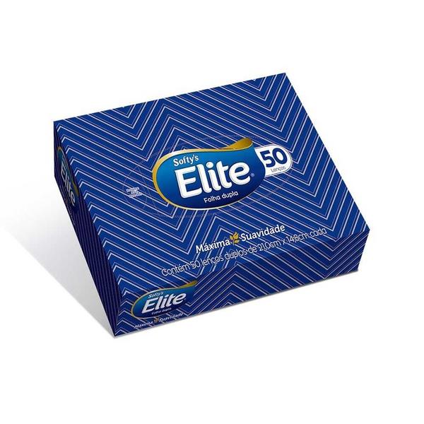 Imagem de Lenço de Papel Softys Elite Folha Dupla 50 unidades