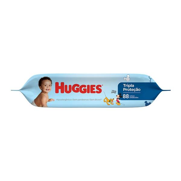 Imagem de Lenço Umedecido Huggies Tripla Proteção - 88 Unidades