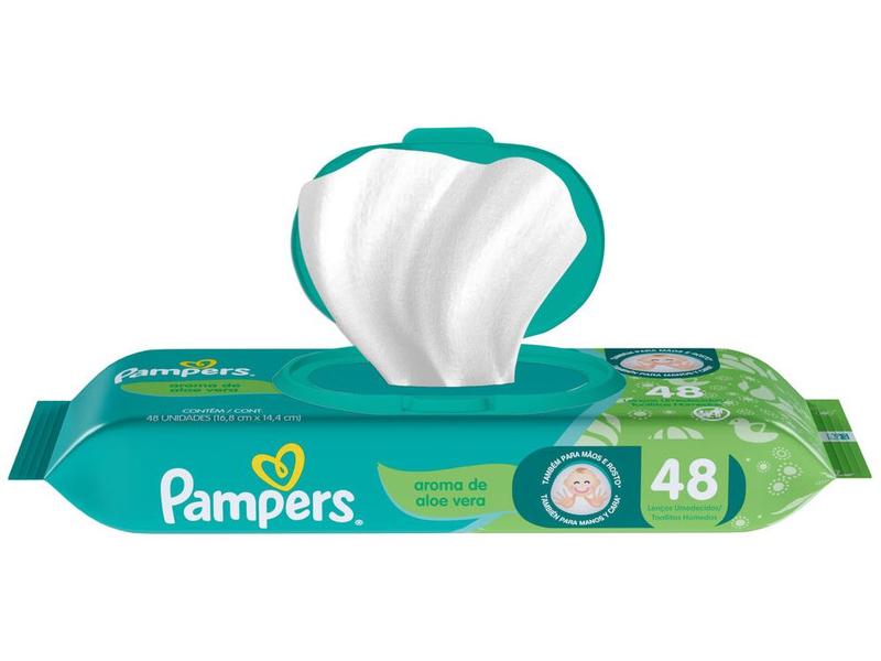 Imagem de Lenço Umedecido Pampers Aroma de Aloe Vera