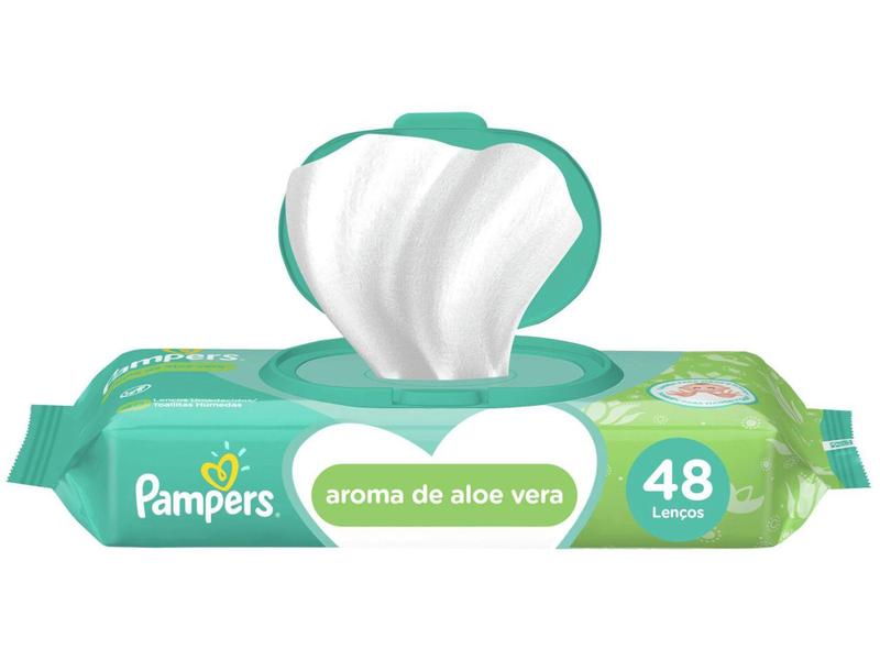 Imagem de Lenço Umedecido Pampers Aroma de Aloe Vera - 48 Unidades