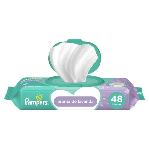 Imagem de Lenço Umedecido Pampers Lavanda 48 Unidades