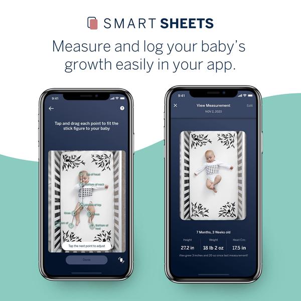 Imagem de Lençóis de berço Nanit Smart Sheets 100% algodão para berço padrão