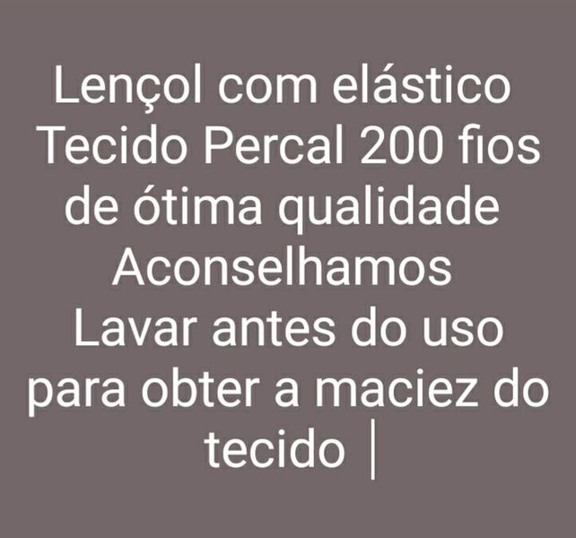 Imagem de Lençol Avulso Cama Box Solteiro Com Elástico Percal 200 Fios