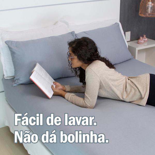 Imagem de Lençol Avulso Casal Malha 100% Algodão Liso Com Elástico