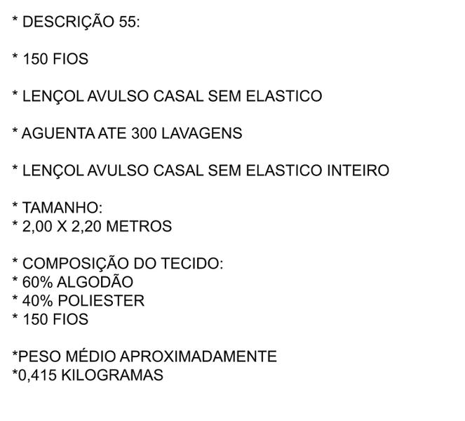 Imagem de Lençol avulso sem elástico cama box 2,00 x 2,20 cores lisas 150 fios  (branco)