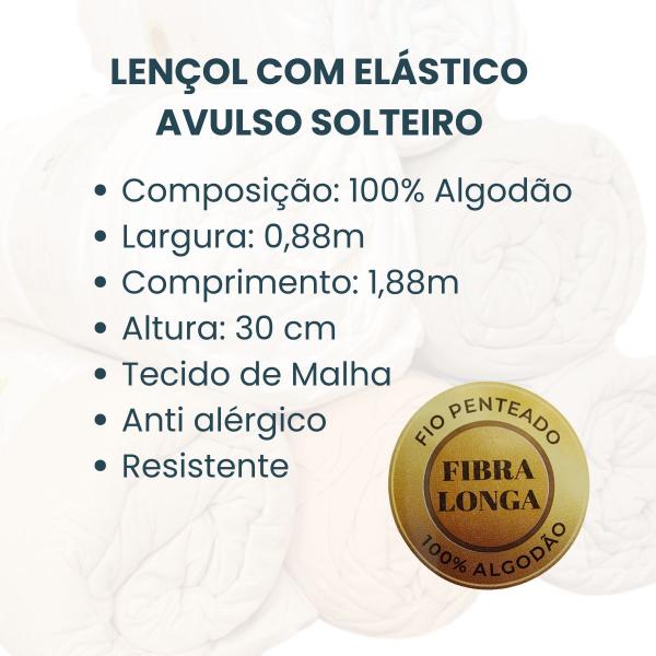 Imagem de Lençol Avulso Solteiro de Malha Vivaldi Premium Sul Brasil