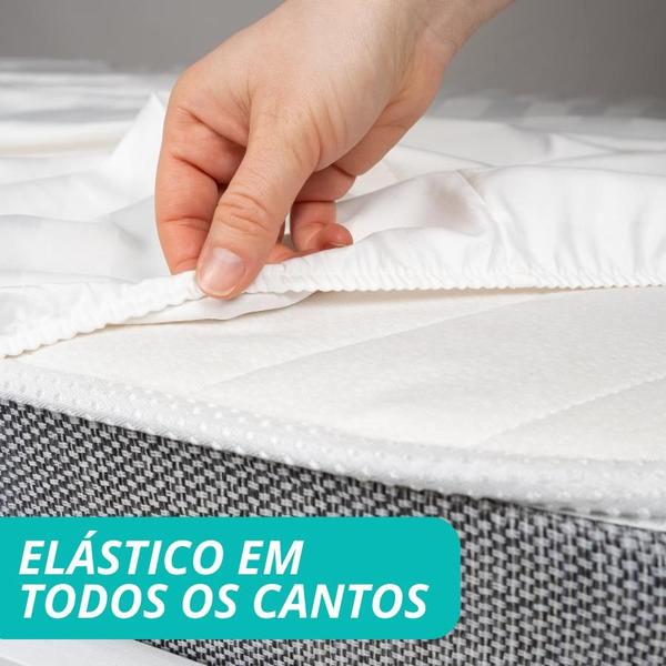 Imagem de Lençol Cama Com Elástico Avulso Box Queen 100% Algodão Malha