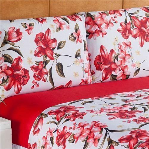 Imagem de Lençol Casal 4 Peças Estampas Lindas Luxo Cama Box Linha