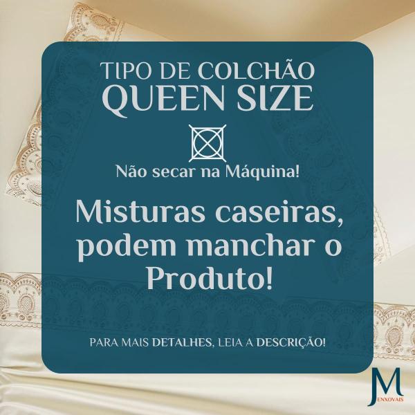 Imagem de Lencol Casal Queen Size Elastico Pérola 400 Fios Extra Macio