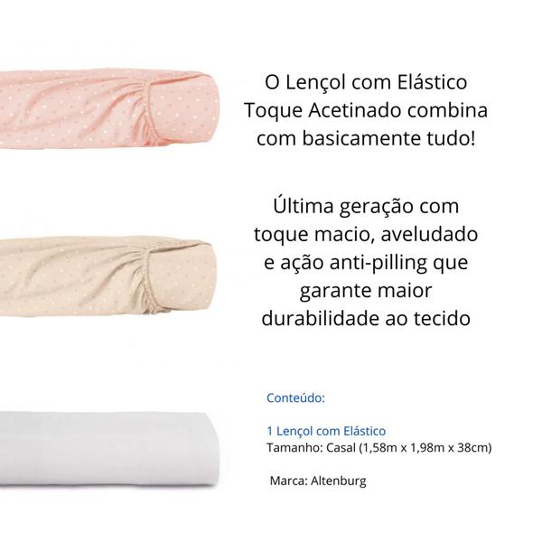 Imagem de Lençol com Elástico Casal Queen Altenburg Toque Acetinado