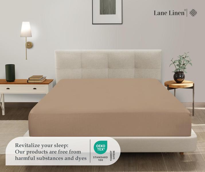 Imagem de Lençol com elástico LANE LINEN Lane Linen King Taupe Microfiber