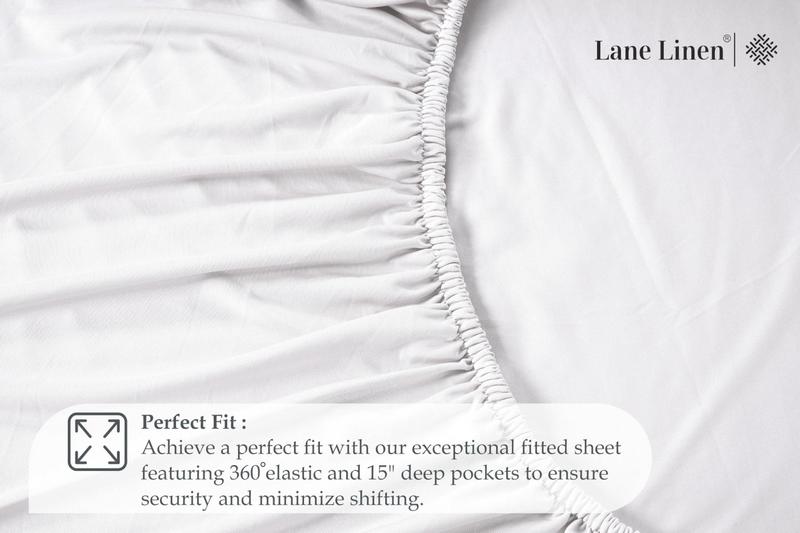 Imagem de Lençol com elástico LANE LINEN Lane Linen Twin White Microfiber