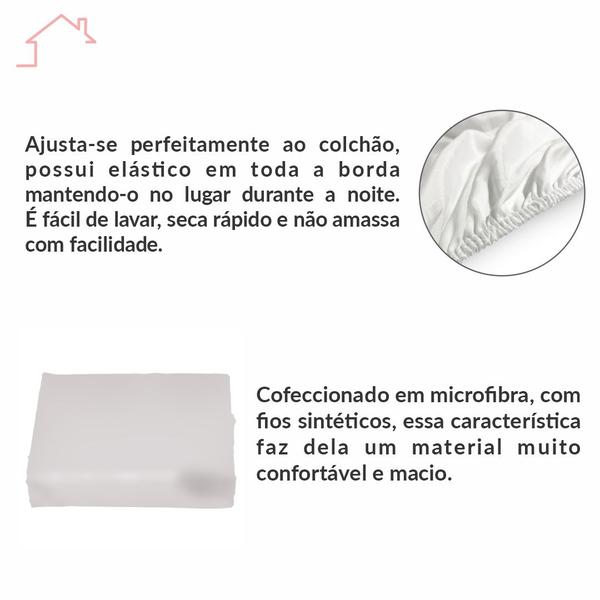 Imagem de Lençol com Elástico Solteiro Microfibra