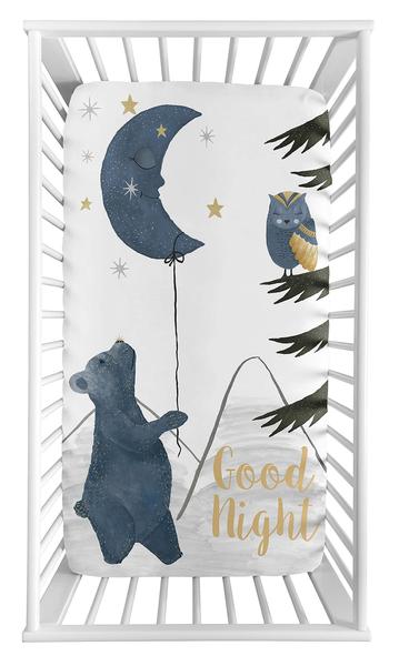 Imagem de Lençol de berço Sweet Jojo Designs Woodland Bear and Owl