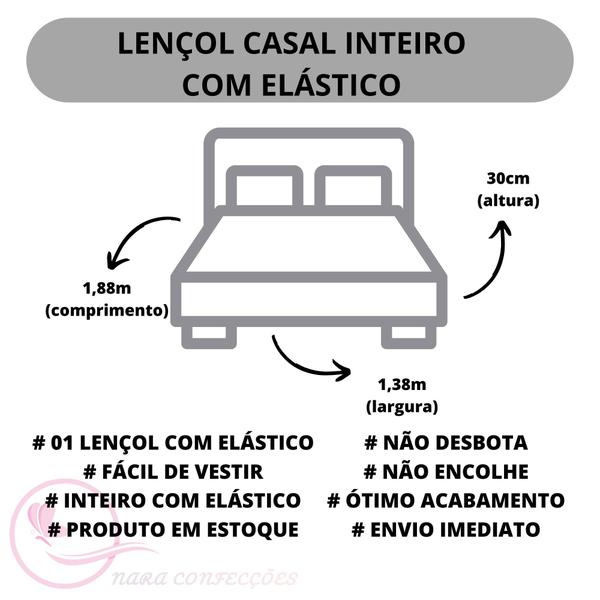 Imagem de Lençol de Cama Casal Revenda com Elástico Hotel Pousada Cama Box