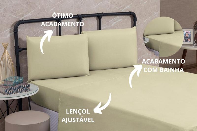 Imagem de Lençol de Cama Queen PREMIUM Sem Elástico Cama Box Liso Avulso Várias Cores