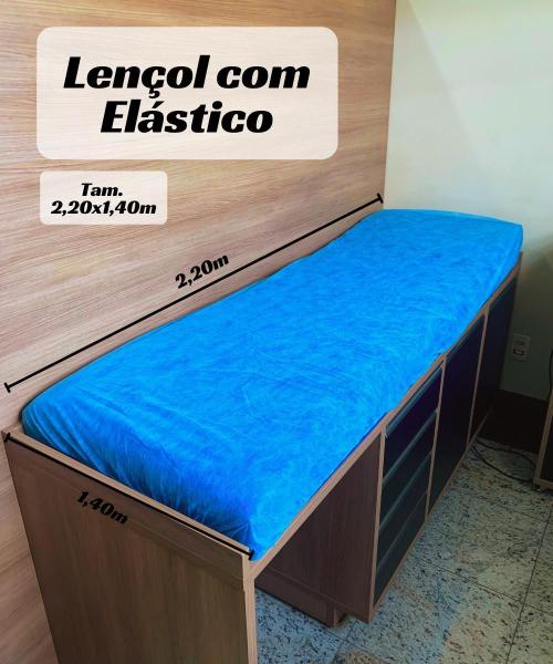 Imagem de Lençol Descartável 2,20 X 1,40 M Aradesc Com Elástico Tnt 20