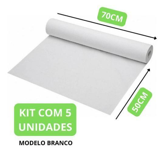 Imagem de Lençol Descartável Papel Maca Hospitalar Branco 70X50 C/5