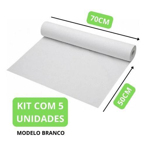 Imagem de Lençol Descartável Papel Maca Hospitalar Branco 70X50 C/5