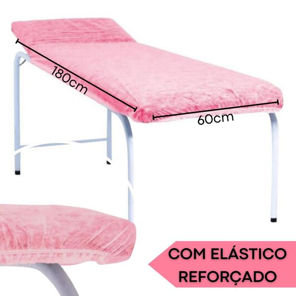 Imagem de Lençol Descartável Rosa Tnt C/ Elástico 1.80 x 0.60 - 100 Unidades