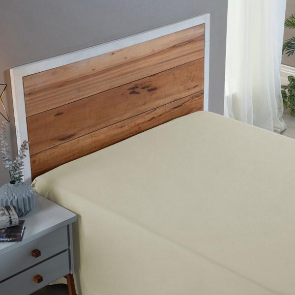 Lençol Hotel 200 Fios Queen Size Avulso 100% Algodão Toque Macio Virol Sem Elástico - DONNA MARIA CONFECÇÕES Imagem de Lençol Hotel 200 Fios Queen Size Avulso 100% Algodão Toque Macio Virol Sem Elástico