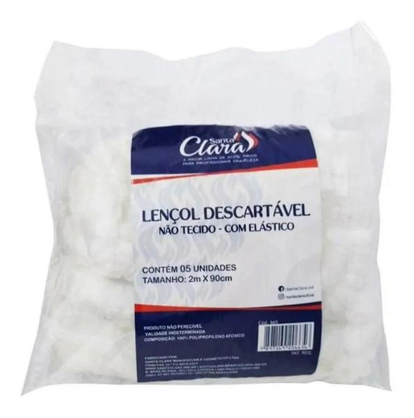 Imagem de Lençol luxo tnt descartavel com elastico pct c/ 5unidades