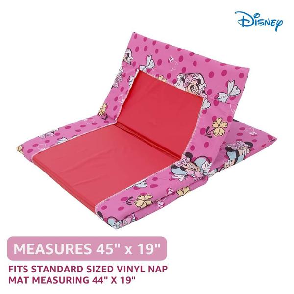 Imagem de Lençol Nap Pad Disney Minnie Mouse rosa e aqua Preschool