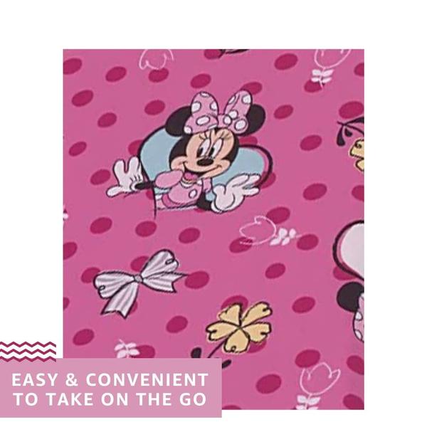 Imagem de Lençol Nap Pad Disney Minnie Mouse rosa e aqua Preschool