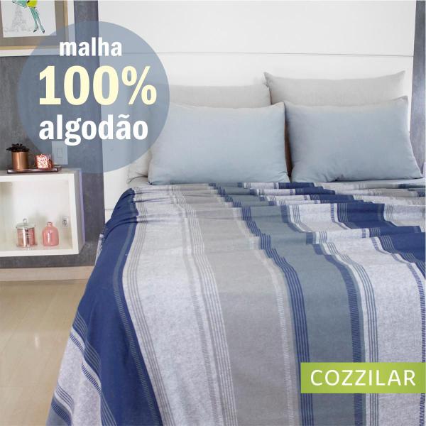 Imagem de Lençol Para Cobrir Casal Estampado COZZILAR 100% Algodão Malha, Toque Macio, Durável e Não Desbota