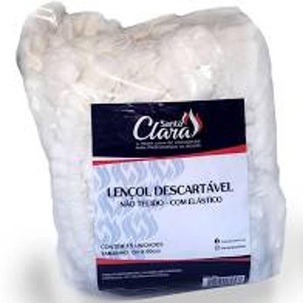 Imagem de Lençol Para Maca Santa Clara  Elástico Tnt Descartável C/15 Un 2mx90c