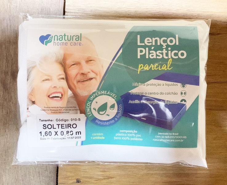 Imagem de Lençol parcial meia cama solteiro 1,60x80 impermável acamado hospitalar