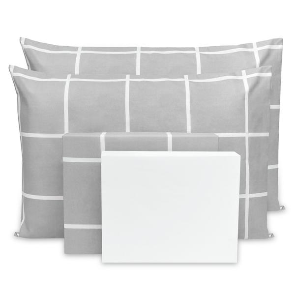 Lençol Queen 4 pçs Estampado Percal Flex 400 Fios Toque Acetinado - 40cm de altura - BEM ME QUER Imagem de Lençol Queen 4 pçs Estampado Percal Flex 400 Fios Toque Acetinado - 40cm de altura