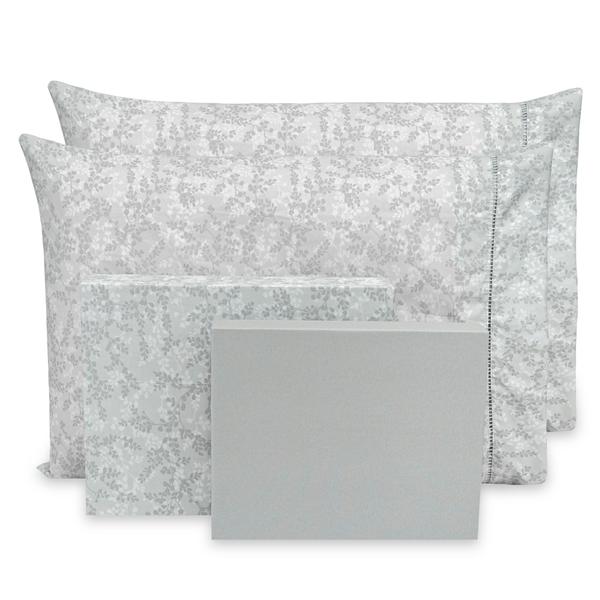 Lençol Queen 4 pçs Estampado Percal Flex 400 Fios Toque Acetinado - 40cm de altura - BEM ME QUER Imagem de Lençol Queen 4 pçs Estampado Percal Flex 400 Fios Toque Acetinado - 40cm de altura