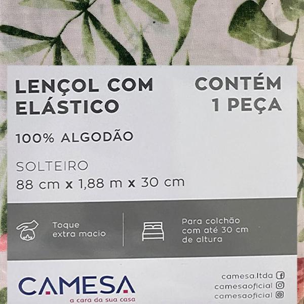 Imagem de Lençol Solteiro 100% Algodão Super Cotton 120 Fios - Camesa