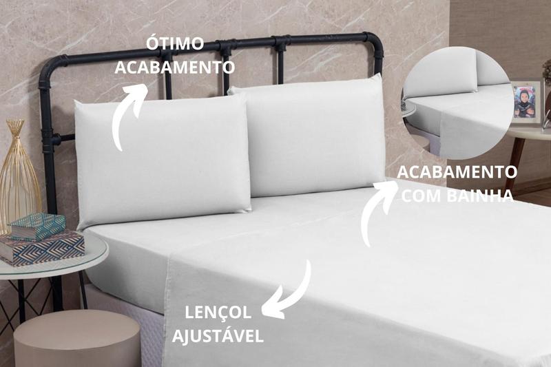 Imagem de Lençol Solteiro Avulso Sem Elástico Linha Prime Cama Box e Cama Beliche