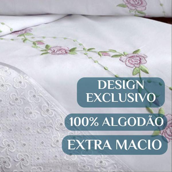 Imagem de Lencol Super Queen Size Elastico Daphane 100%Algodao Extra