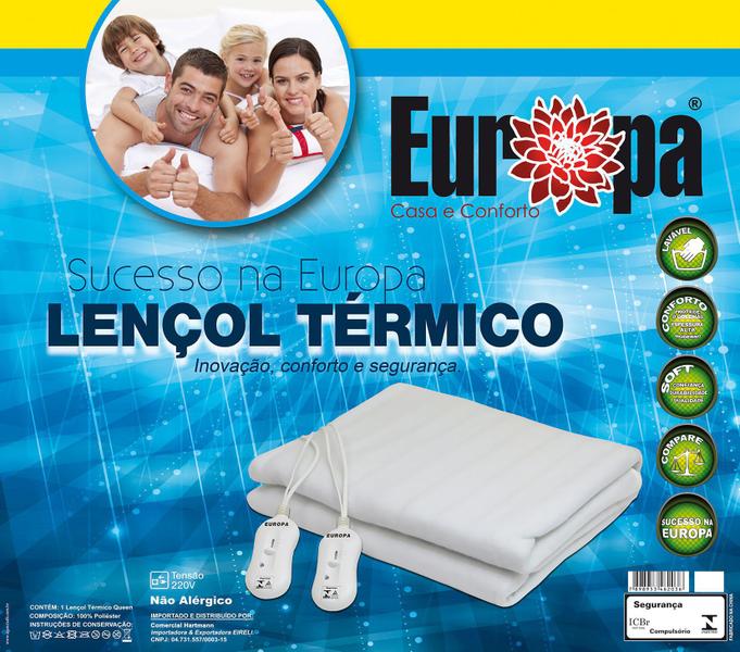 Imagem de Lençol Térmico Europa Lavável Certificado Casal