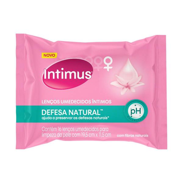 Imagem de Lenços Umedecido Íntimos Defesa Natural 16 Unidades Intimus