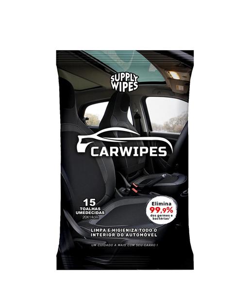 Imagem de Lenços Umedecidos Carwipes Limpa Veículos Volante Painel Couro