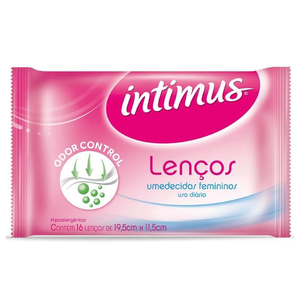 Imagem de Lencos Umedecidos Feminino Intimus 16 Unidades